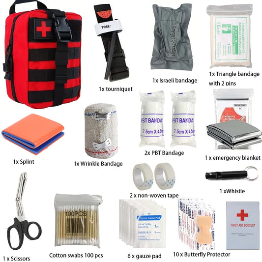 50pcs IFAK Trauma Survival First Aid Camping Kit