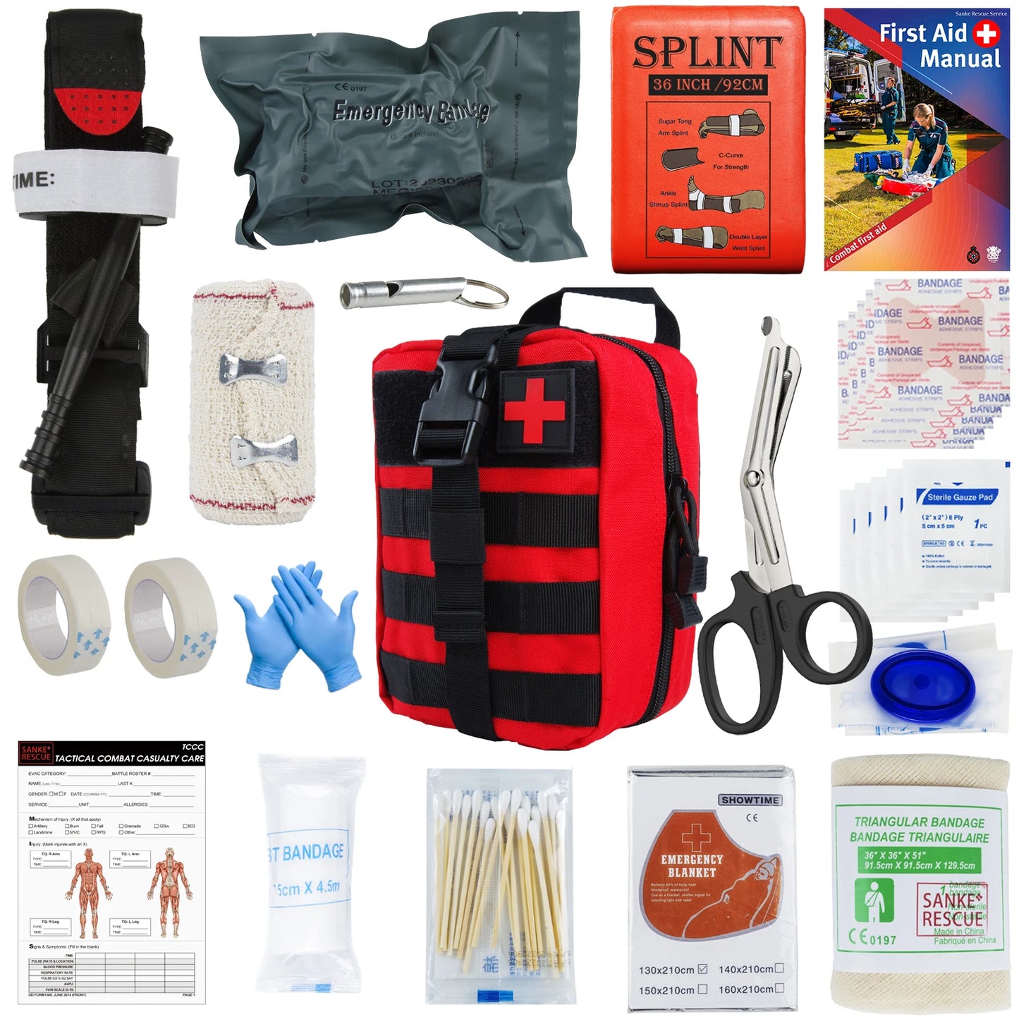 Emergency IFAK Airway Kit, Tourniquet, Israeli Bandage