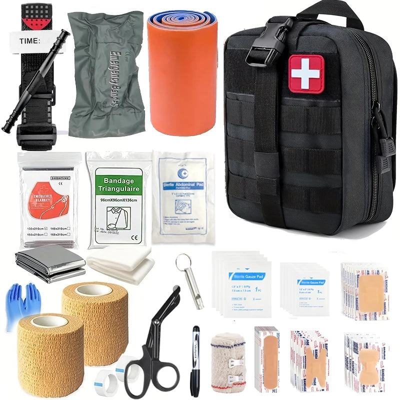 First Aid Trauma Kit, with Tourniquet, 131pcs