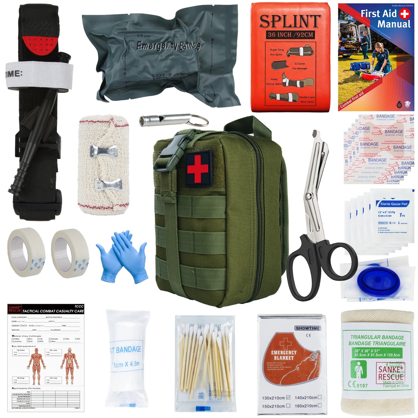 Emergency IFAK Airway Kit, Tourniquet, Israeli Bandage