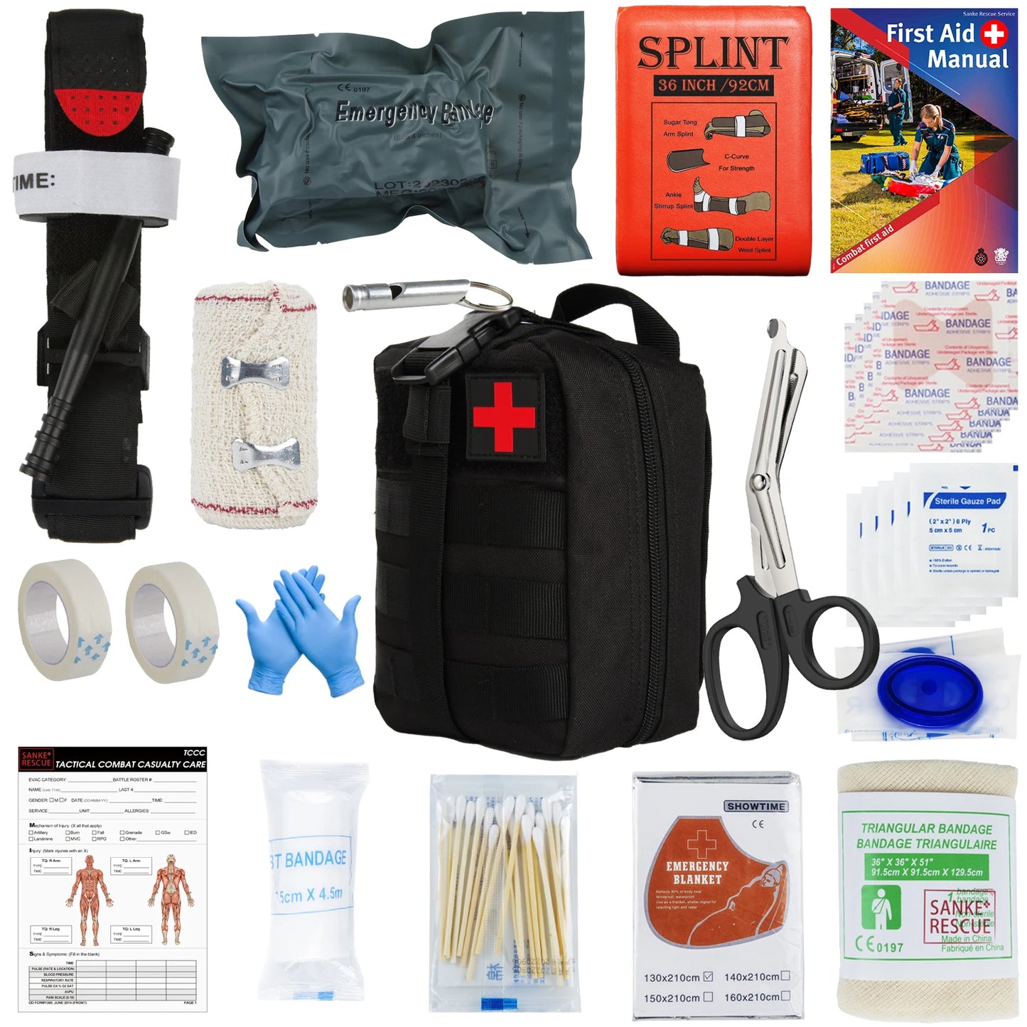 Emergency IFAK Airway Kit, Tourniquet, Israeli Bandage