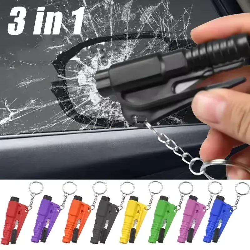 3 in 1 Emergency Compact Window Breaker Seat Belt Cutter