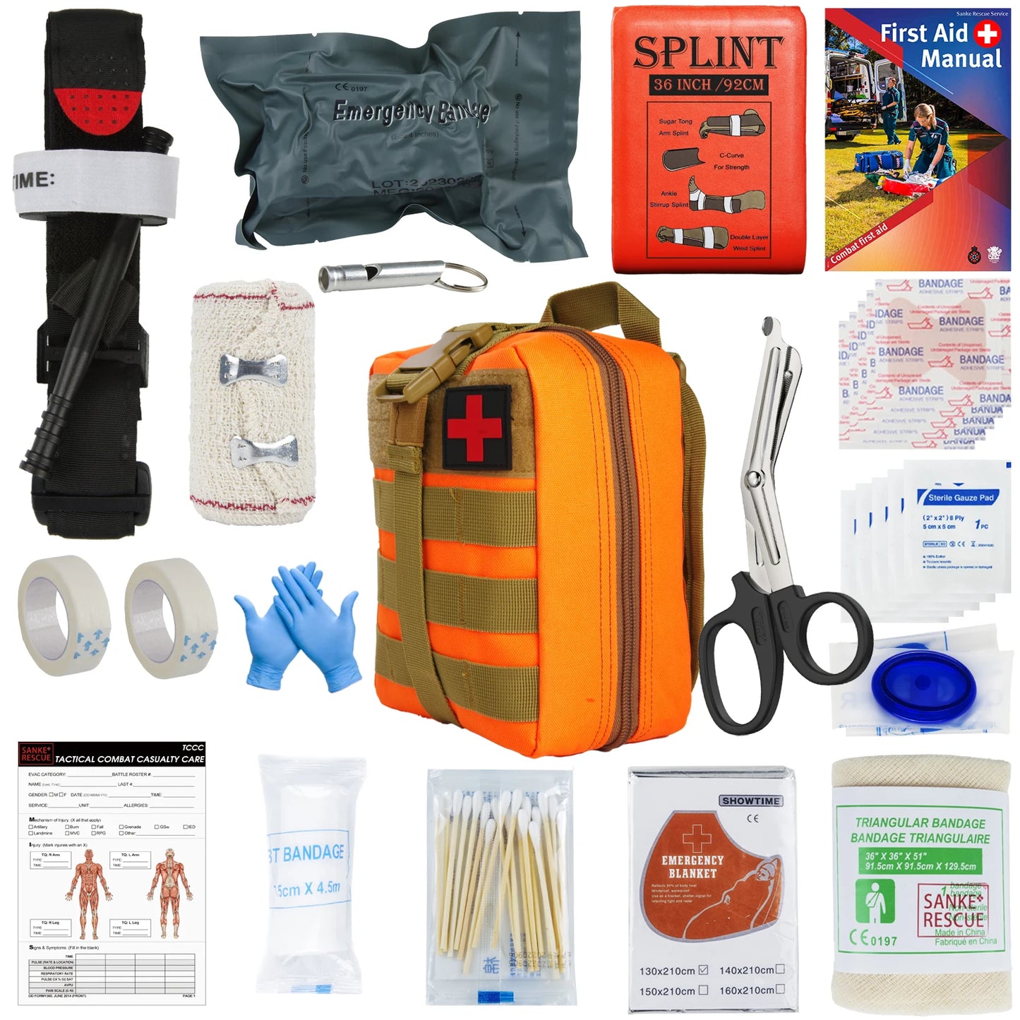 Emergency IFAK Airway Kit, Tourniquet, Israeli Bandage