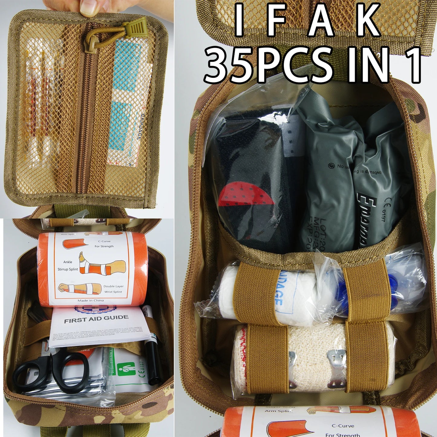 Emergency IFAK Airway Kit, Tourniquet, Israeli Bandage